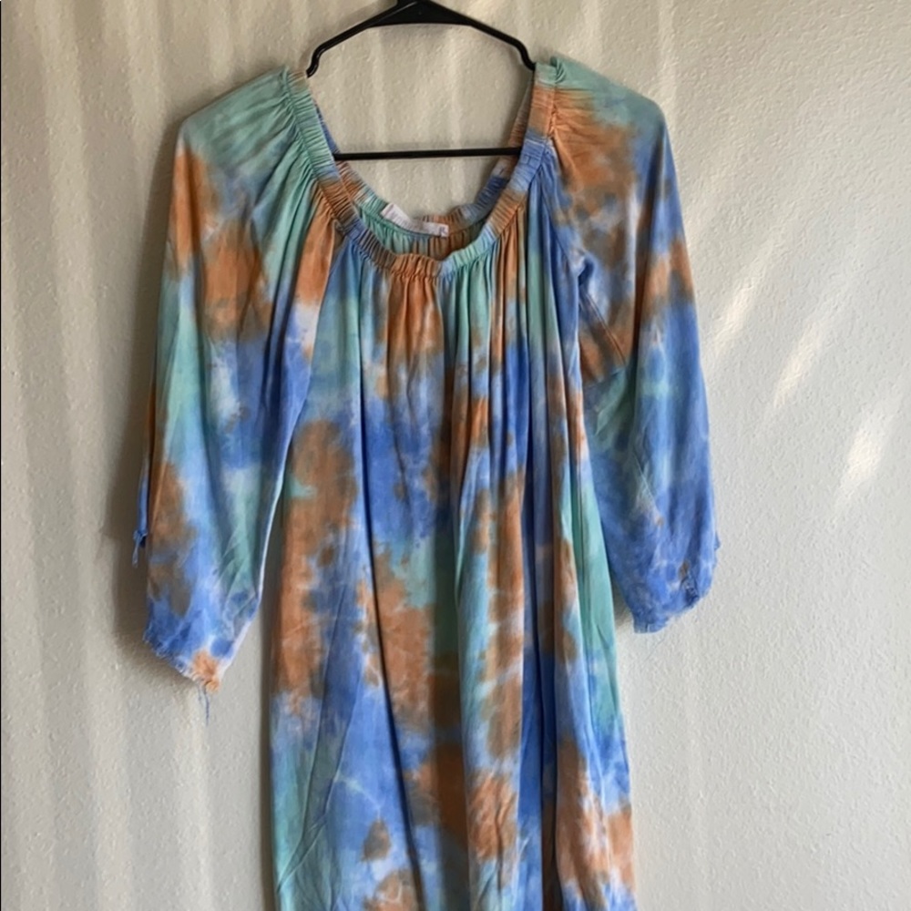 Off the shoulder tie dye dress